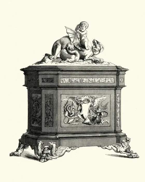 Framed Print : Victorian decor, Coffer or Jewel Box, 1855 Framed Print : Victorian decor, Coffer or Jewel Box, 1855