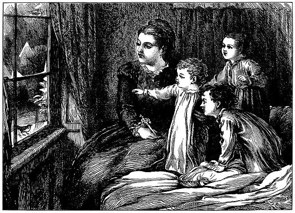Victorian family on Christmas Eve - The Illustrated London News