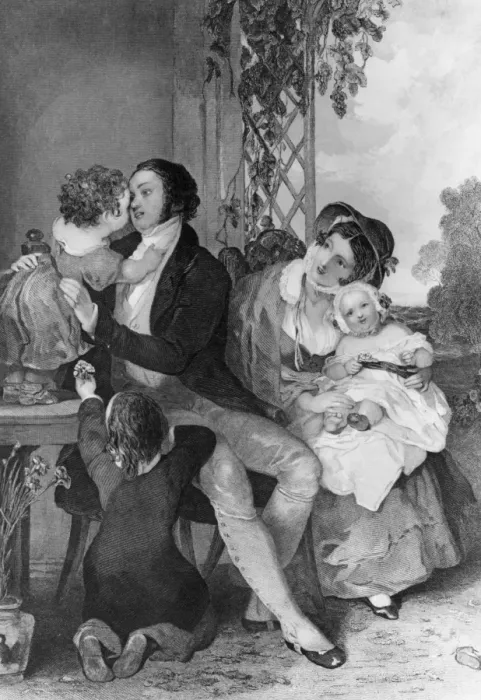 Framed Print : Victorian Family Group Framed Print : Victorian Family Group