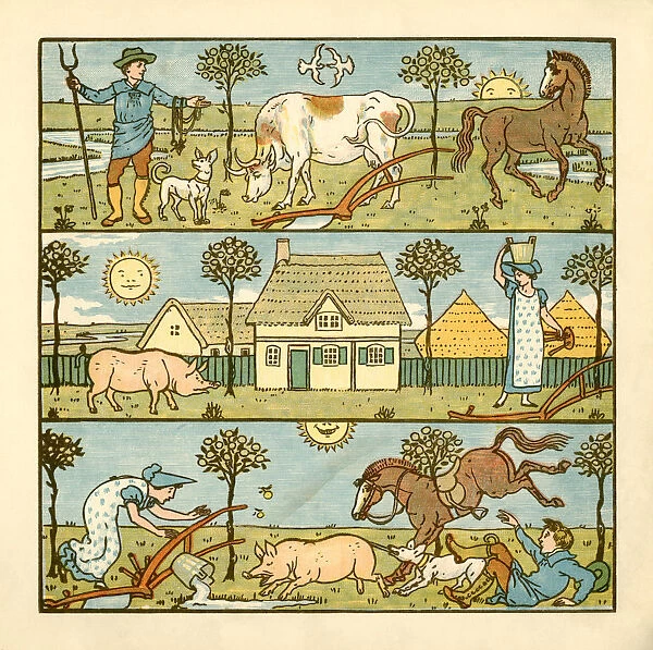 Victorian farmyard scenes - from idyll to chaos