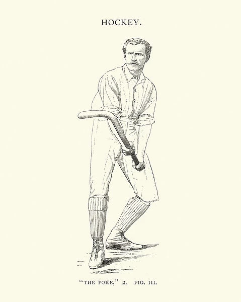 Victorian field hockey player
