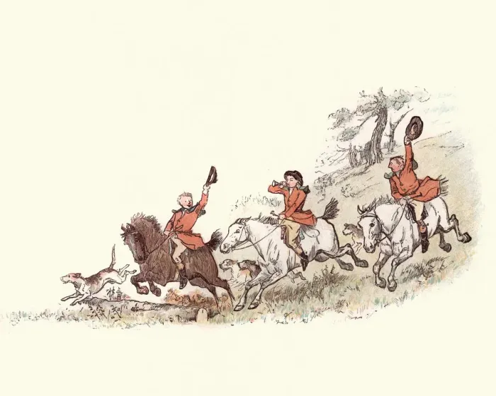 Framed Print : Victorian fox hunt, 19th Century Framed Print : Victorian fox hunt, 19th Century