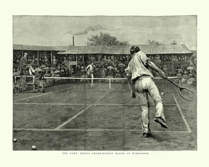Framed Print : Victorian Lawn Tennis match, 1888 Wimbledon Championships Framed Print : Victorian Lawn Tennis match, 1888 Wimbledon Championships