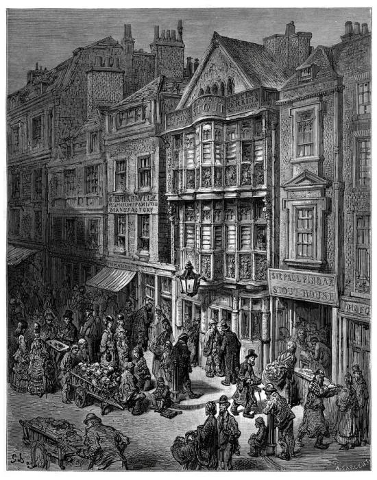 Framed Print : Victorian London - Bishopgate Street Framed Print : Victorian London - Bishopgate Street