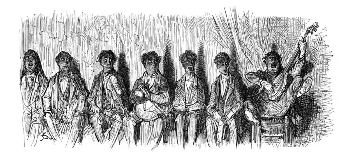 Framed Print : Victorian London - Christy Minstrels Framed Print : Victorian London - Christy Minstrels