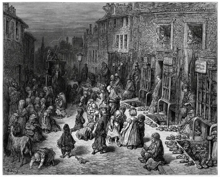 Framed Print : Victorian London - Dudley Street, Seven Dials Framed Print : Victorian London - Dudley Street, Seven Dials