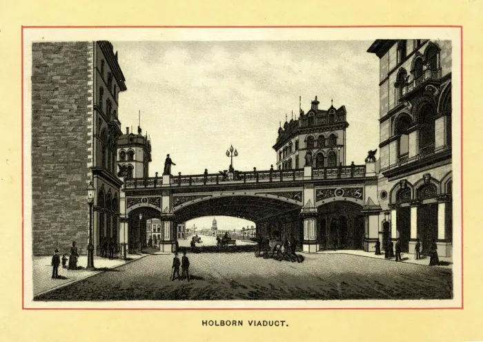 Framed Print : Victorian London - Holborn Viaduct Framed Print : Victorian London - Holborn Viaduct