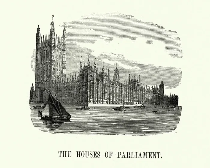 Framed Print : Victorian London - Houses of Parliament Framed Print : Victorian London - Houses of Parliament