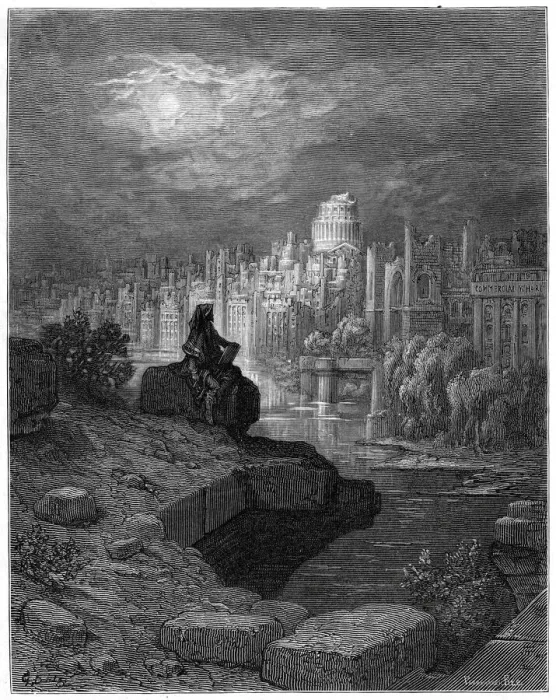 Framed Print : Victorian London - The New Zealander Framed Print : Victorian London - The New Zealander