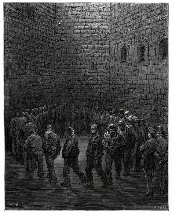 Framed Print : Victorian London - Newgate Prison Exercise Yard Framed Print : Victorian London - Newgate Prison Exercise Yard