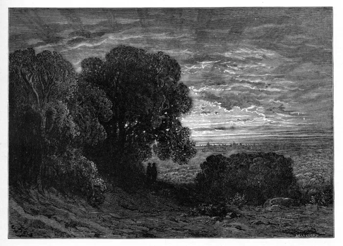 Framed Print : Victorian London - Two Pilgrims at Highgate Framed Print : Victorian London - Two Pilgrims at Highgate