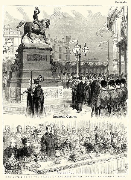 Victorian London - Statue of Prince ALbert, Holborn Circus