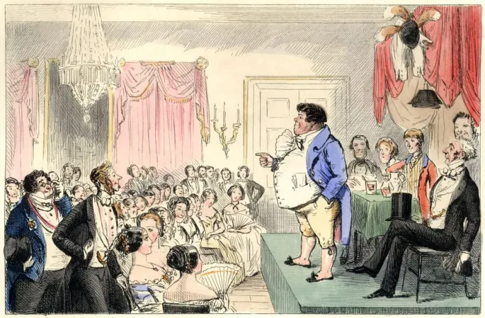 Framed Print : Victorian man giving a lecture Framed Print : Victorian man giving a lecture