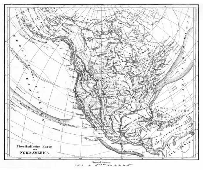 Framed Print : Victorian Map of North America Framed Print : Victorian Map of North America