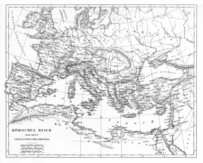 Framed Print : Victorian Map of The Roman Empire Framed Print : Victorian Map of The Roman Empire