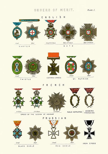 Victorian medals, Orders of Merit, 19th Century