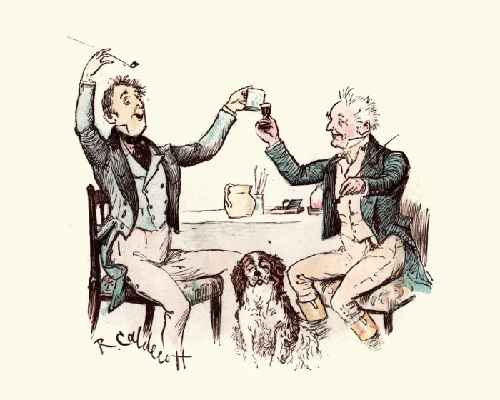 Framed Print : Two victorian men drinking and having fun Framed Print : Two victorian men drinking and having fun