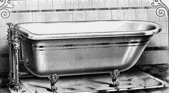 Framed Print : Victorian Porcelain Lined Bathtub Framed Print : Victorian Porcelain Lined Bathtub