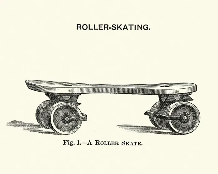 Framed Print : Victorian roller skate