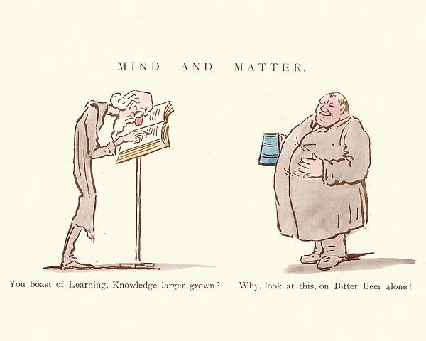 Victorian satirical cartoon - Mind and Matter