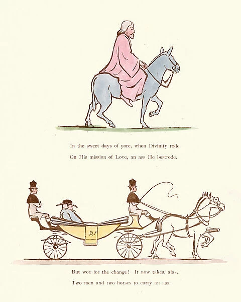 Victorian satirical cartoon, wealth and transport