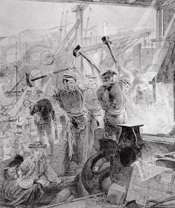 Framed Print : Victorian Scene Of Workshop Of Nation