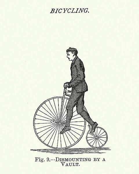 Victorian Sports, Cycling, Learning to ride penny farthing bike