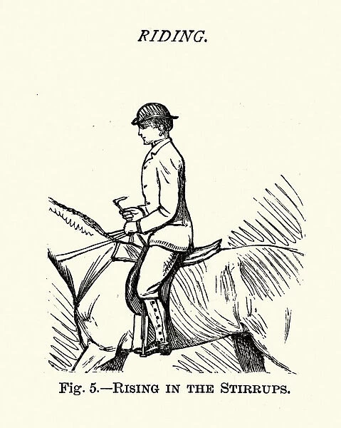 Victorian sports, Riding, Rising in the stirrups, 19th Century