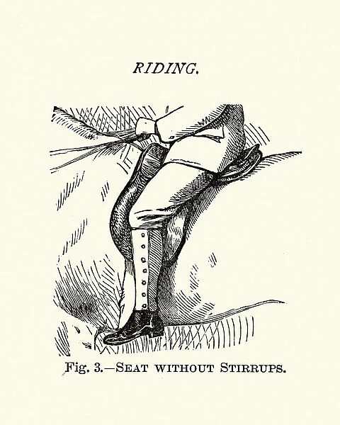 Victorian sports, Riding, Seat without stirrups, 19th Century
