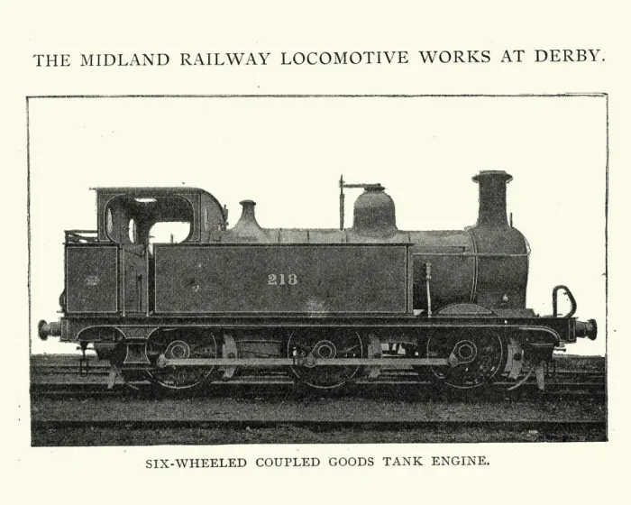 Framed Print : Victorian six wheeled coupled goods steam train Framed Print : Victorian six wheeled coupled goods steam train