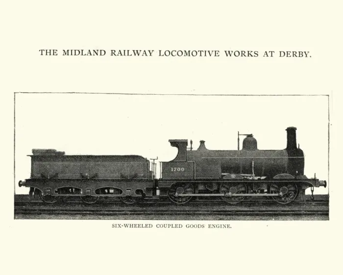 Framed Print : Victorian six wheeled coupled goods steam train Framed Print : Victorian six wheeled coupled goods steam train