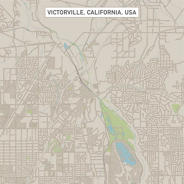 Victorville California US City Street Map