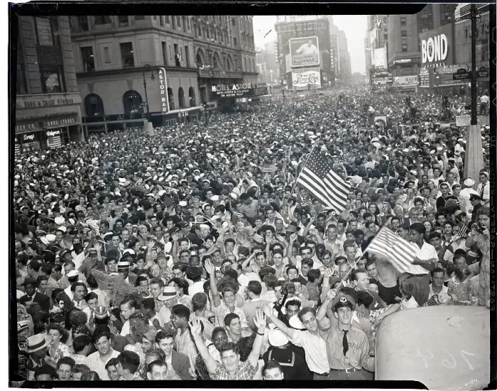 Framed Print : Victory Celebration In Times Square Framed Print : Victory Celebration In Times Square