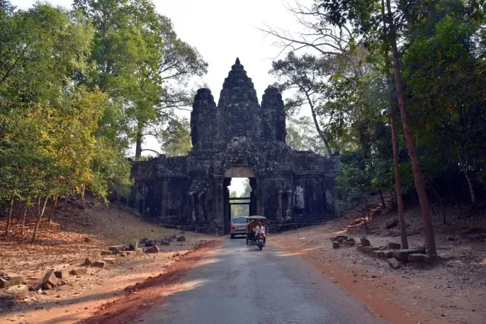 Framed Print : Victory Gate at Angkor Cambodia Framed Print : Victory Gate at Angkor Cambodia
