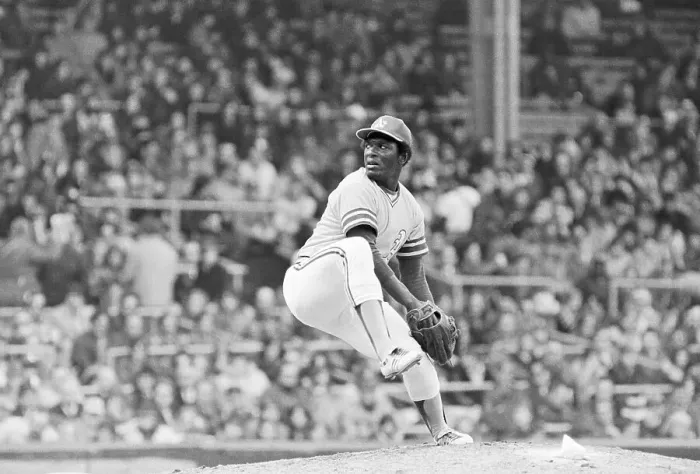Framed Print : Vida Blue Pitching on Opening Day Framed Print : Vida Blue Pitching on Opening Day