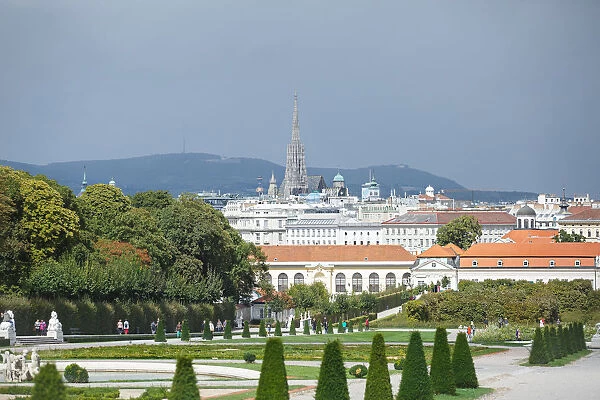 Vienna. Belvedere Palace and his beautiful gardens, Vienna, Austria