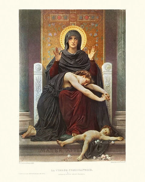 Vierge Consolatricem after William Adolphe Bouguereau, Virgin Mary consoling a grieving
