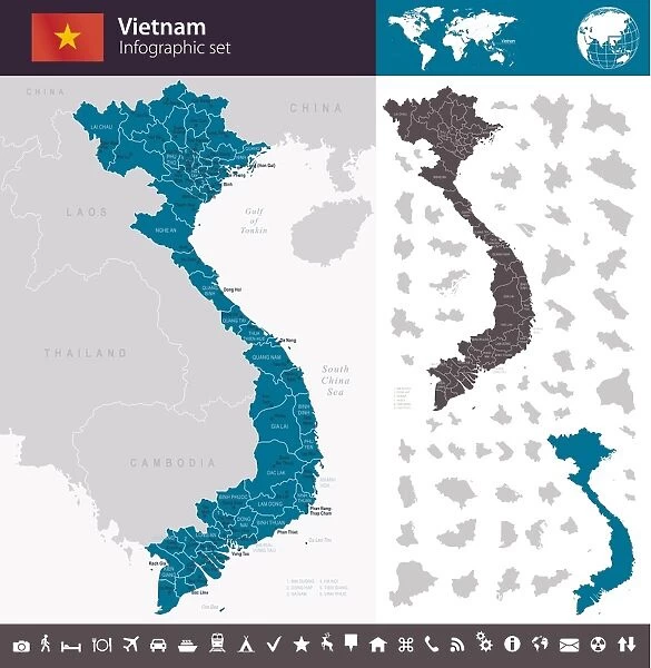 Vietnam - Infographic map - illustration