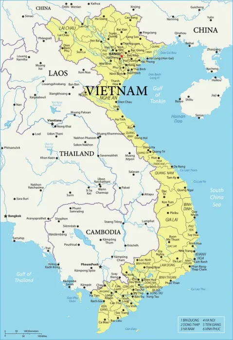 Framed Print : Vietnam Reference Map Framed Print : Vietnam Reference Map
