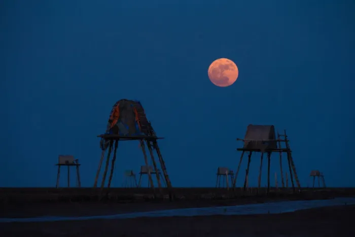 Framed Print : Vietnam - Super Moon over Dong Chau beach on Oct 14, 2016 Framed Print : Vietnam - Super Moon over Dong Chau beach on Oct 14, 2016