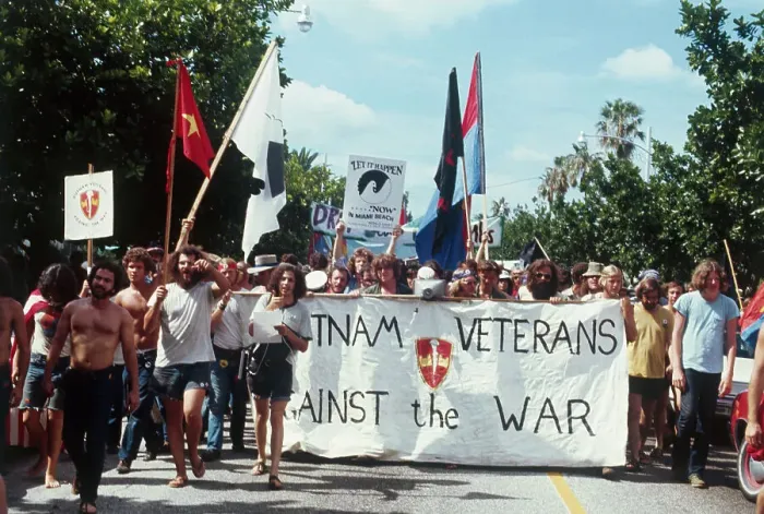 Framed Print : Vietnam Veterans Against War Group Marching Framed Print : Vietnam Veterans Against War Group Marching