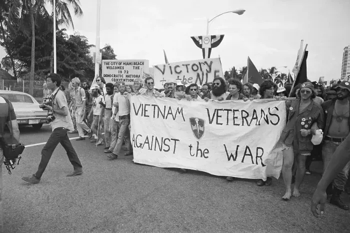 Framed Print : Vietnam Veterans Against The War Protest Framed Print : Vietnam Veterans Against The War Protest