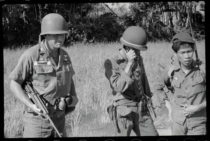 Framed Print : Vietnamese and American Officers in Action Framed Print : Vietnamese and American Officers in Action