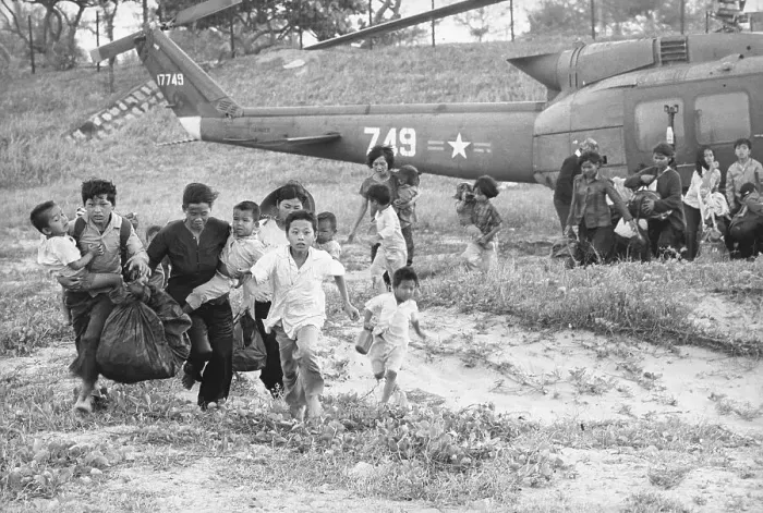 Framed Print : Vietnamese During an Evacuation Framed Print : Vietnamese During an Evacuation