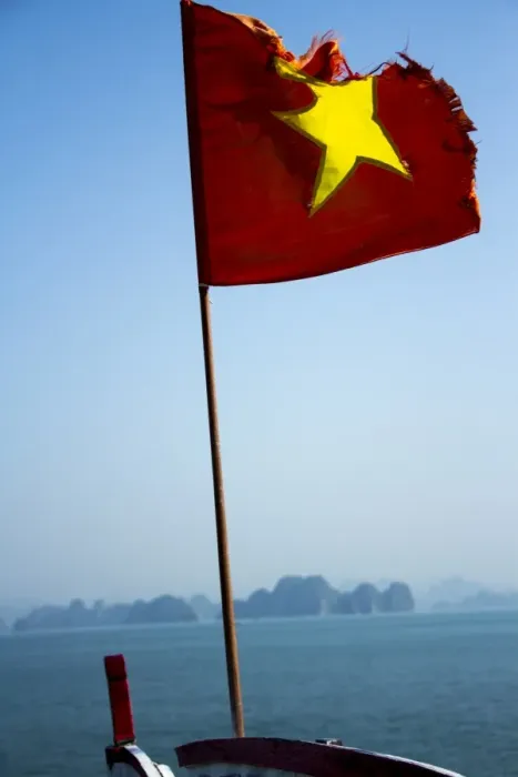 Framed Print : Vietnamese flag waving Framed Print : Vietnamese flag waving