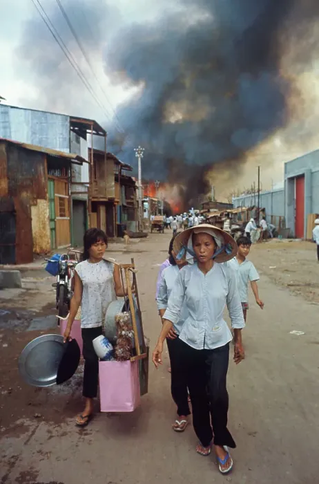 Framed Print : Vietnamese Fleeing Their Homes Framed Print : Vietnamese Fleeing Their Homes