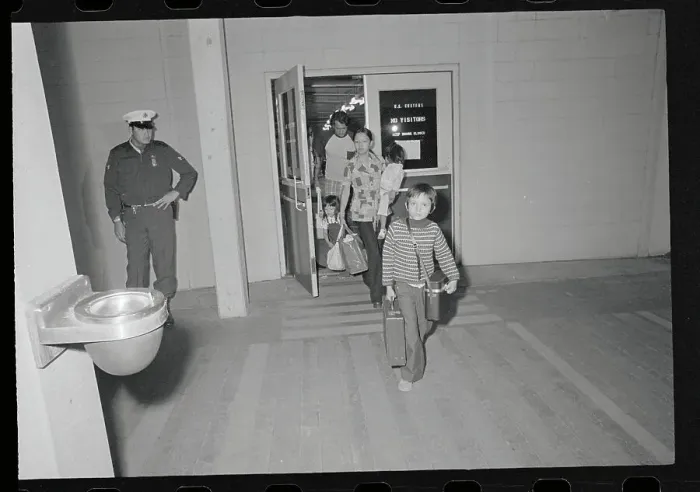 Framed Print : Vietnamese Girls Being Escorted in American Airport Framed Print : Vietnamese Girls Being Escorted in American Airport