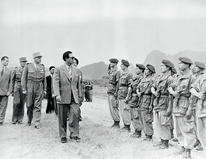 Framed Print : Vietnamese King Reviewing Troops Framed Print : Vietnamese King Reviewing Troops