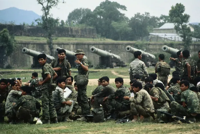 Framed Print : Vietnamese Marines Leaving Area Framed Print : Vietnamese Marines Leaving Area