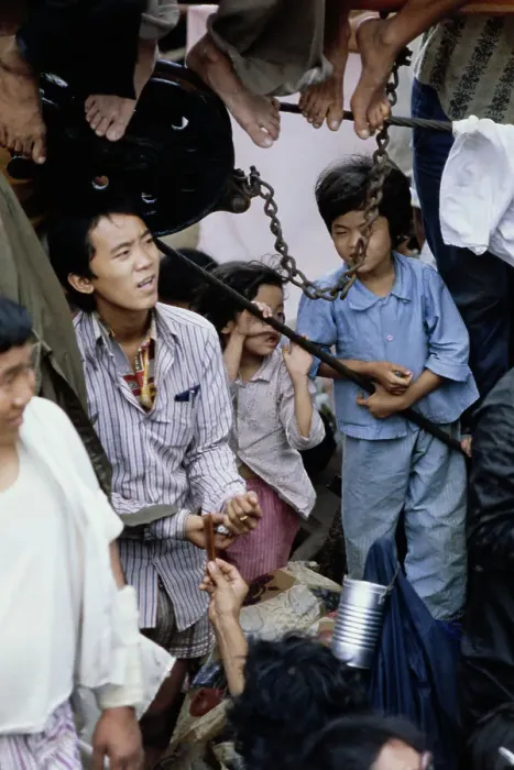 Framed Print : Vietnamese Refugees Framed Print : Vietnamese Refugees